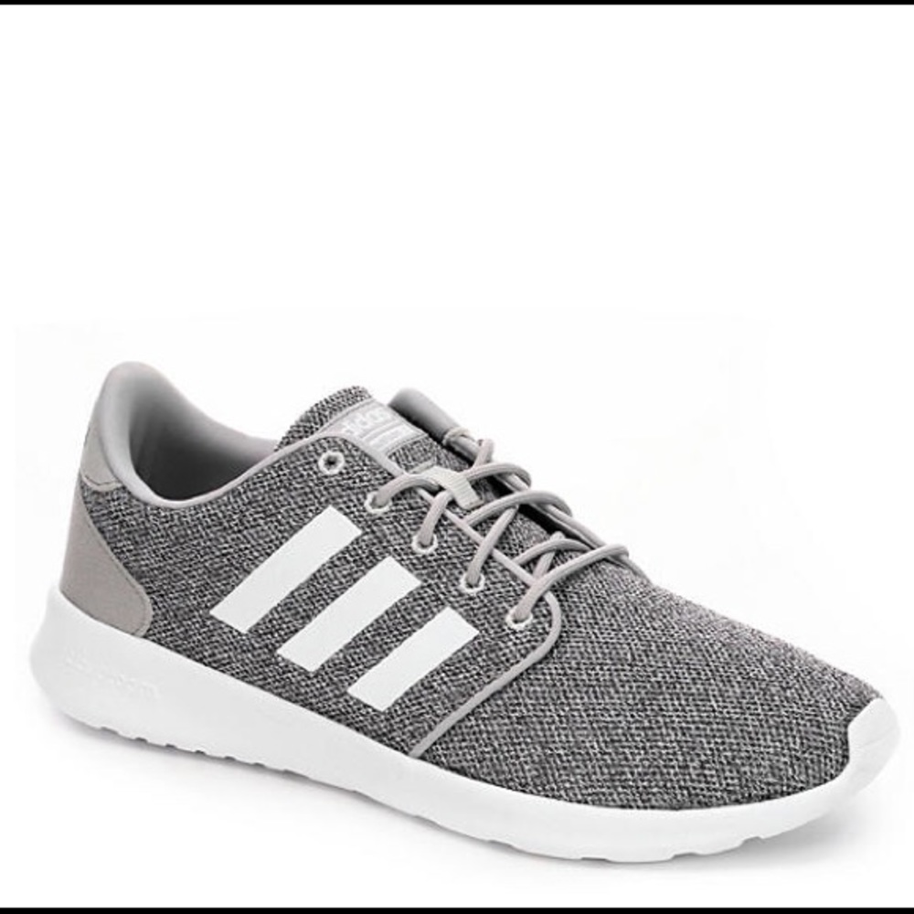 Grey Adidas Cloudfoam tennis shoes